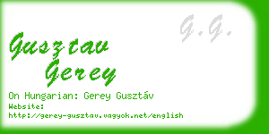 gusztav gerey business card