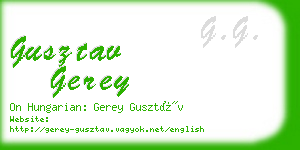 gusztav gerey business card